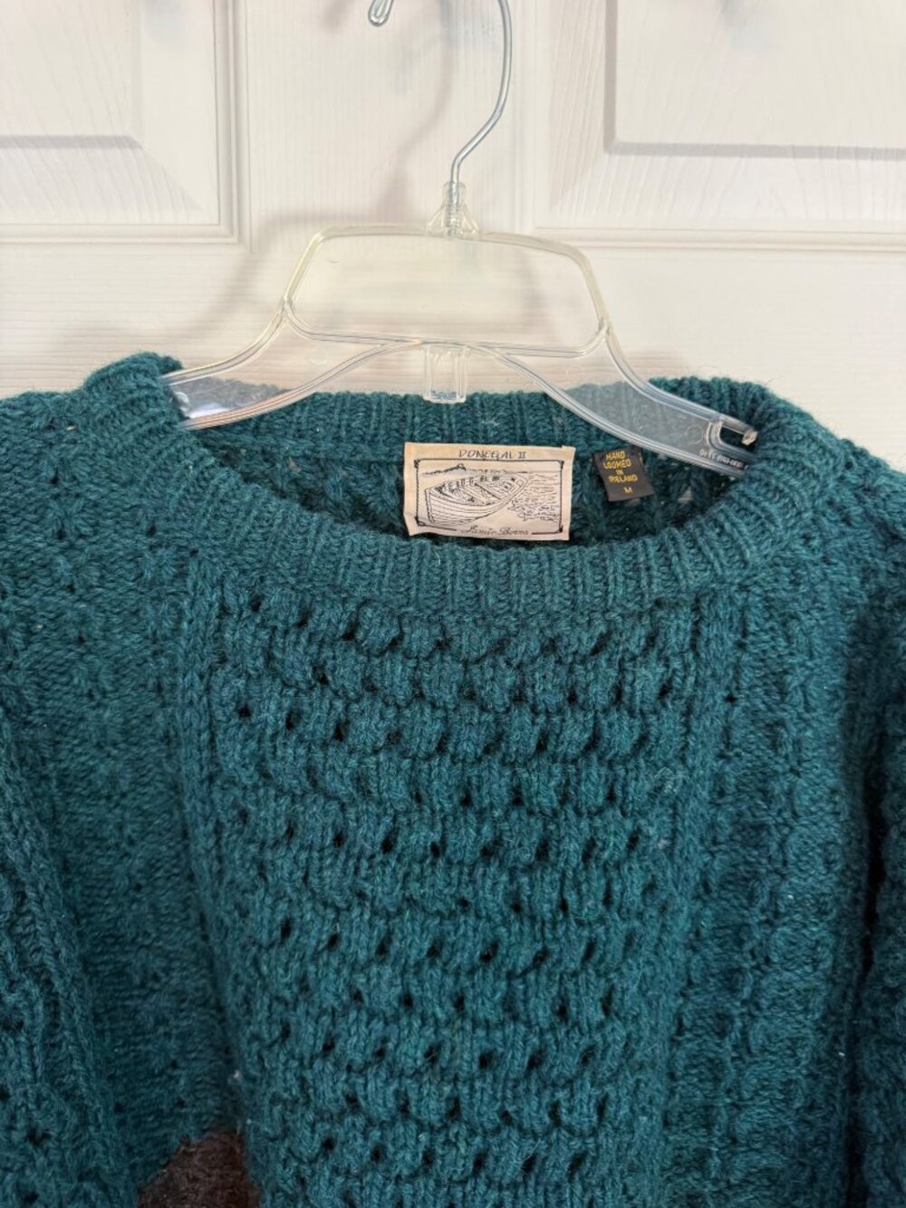 Vintage 90's Donegal II Hand Loomed In Ireland Knit Long Sleeve Sweater Medium - Picture 3 of 7